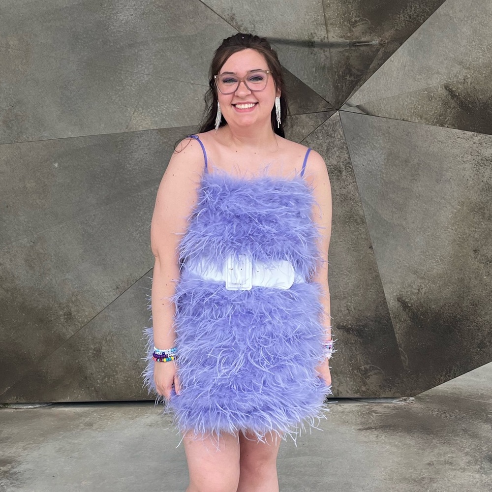 Lavender Haze / Speak Now Feather Dress Outfit for Taylor Swift’s The Eras Tour